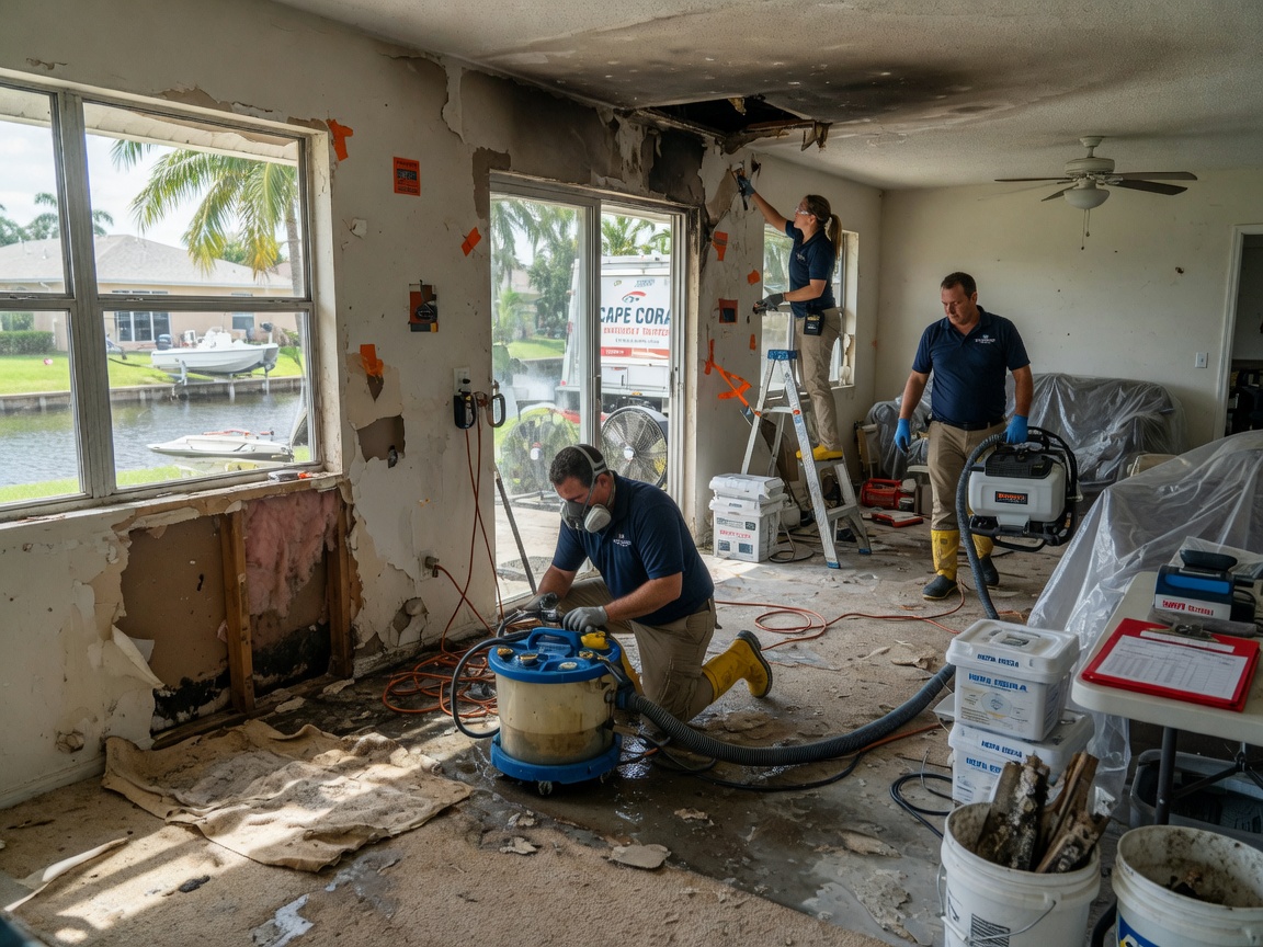 water, fire and mold damage restoration by Cape Coral Flood & Fire Cleanup in Cape Coral, FL